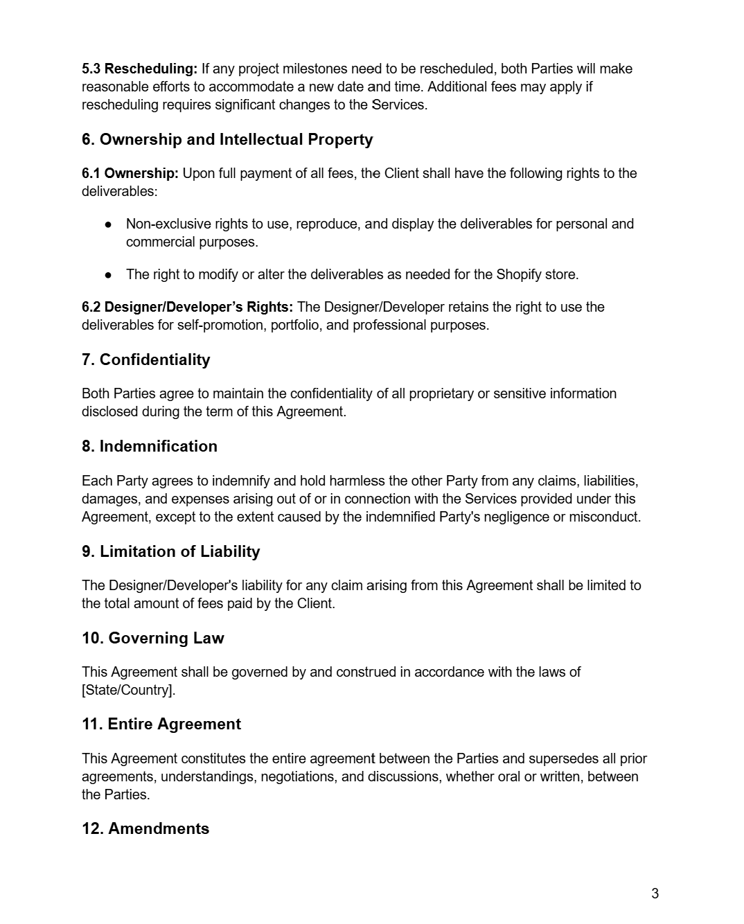 Shopify Store Design Contract - RUN THE STREETS COLLABORATIVE