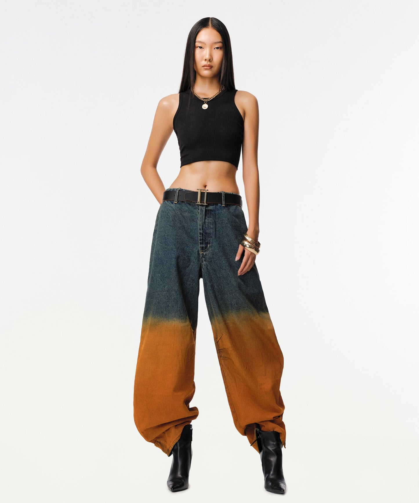 Rusted Ombre Gemyny Horseshoe Jeans - RUN THE STREETS COLLABORATIVE
