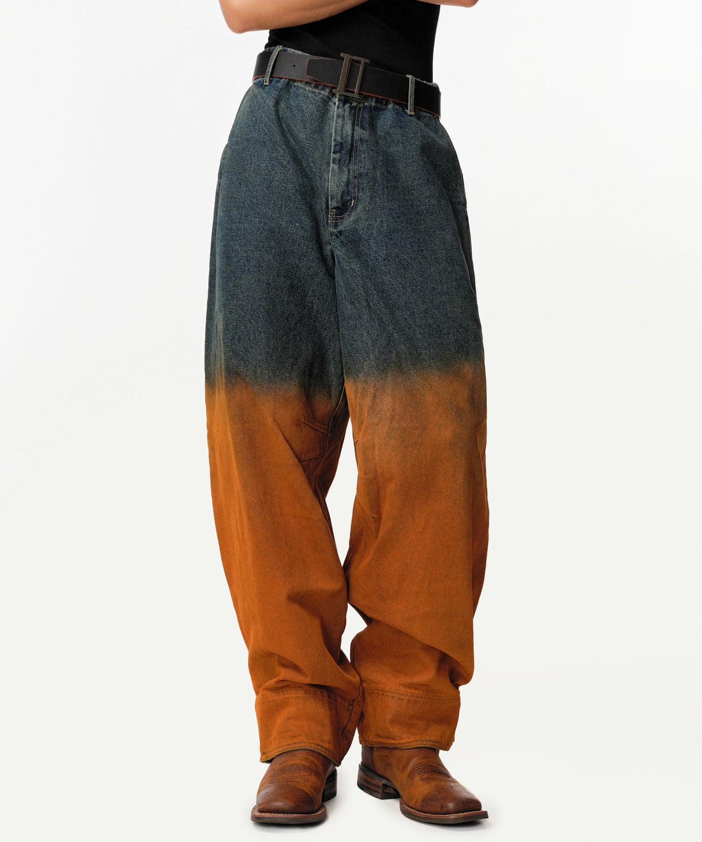 Rusted Ombre Gemyny Horseshoe Jeans - RUN THE STREETS COLLABORATIVE