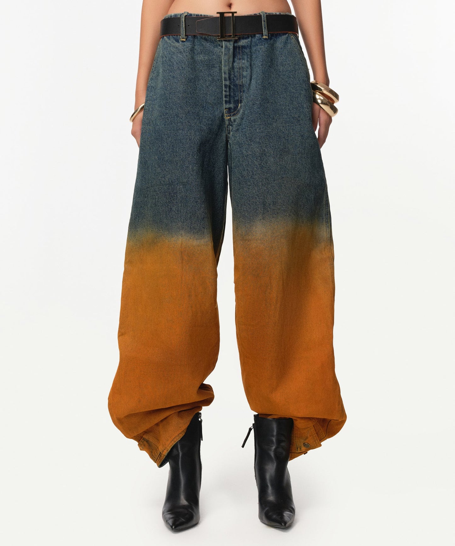 Rusted Ombre Gemyny Horseshoe Jeans - RUN THE STREETS COLLABORATIVE
