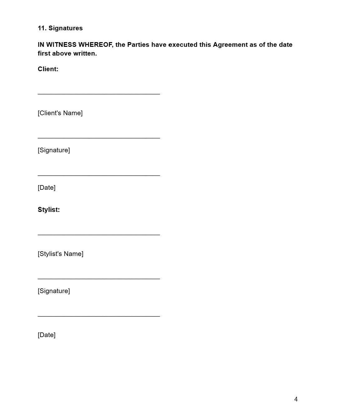 Stylist Contract - RUN THE STREETS COLLABORATIVE