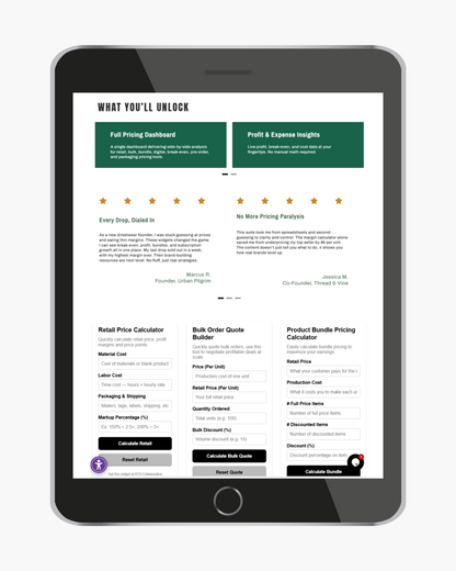 Plug, Price & Profit Turnkey Landing Page Template 🔑 💵 📉