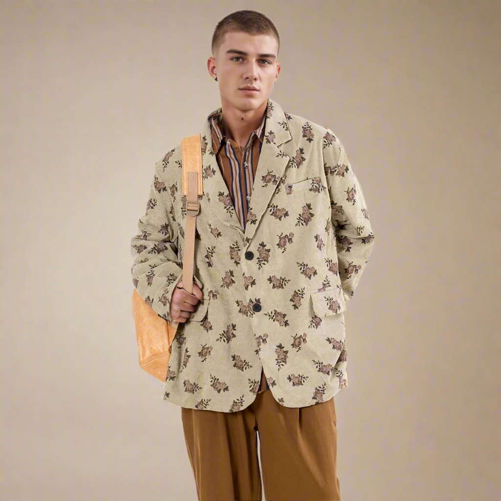 Faded Rose Corduroy Blazer - RUN THE STREETS COLLABORATIVE