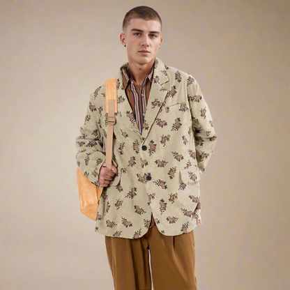 Faded Rose Corduroy Blazer - RUN THE STREETS COLLABORATIVE