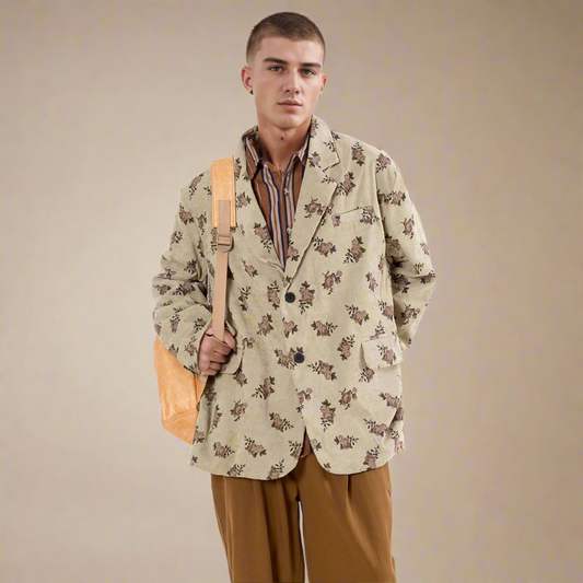 Faded Rose Corduroy Blazer - RUN THE STREETS COLLABORATIVE