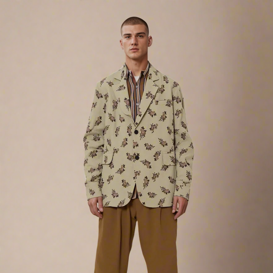 Faded Rose Corduroy Blazer - RUN THE STREETS COLLABORATIVE