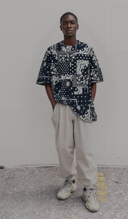 Paisley Patchwork Oversized Tee - RUN THE STREETS COLLABORATIVE