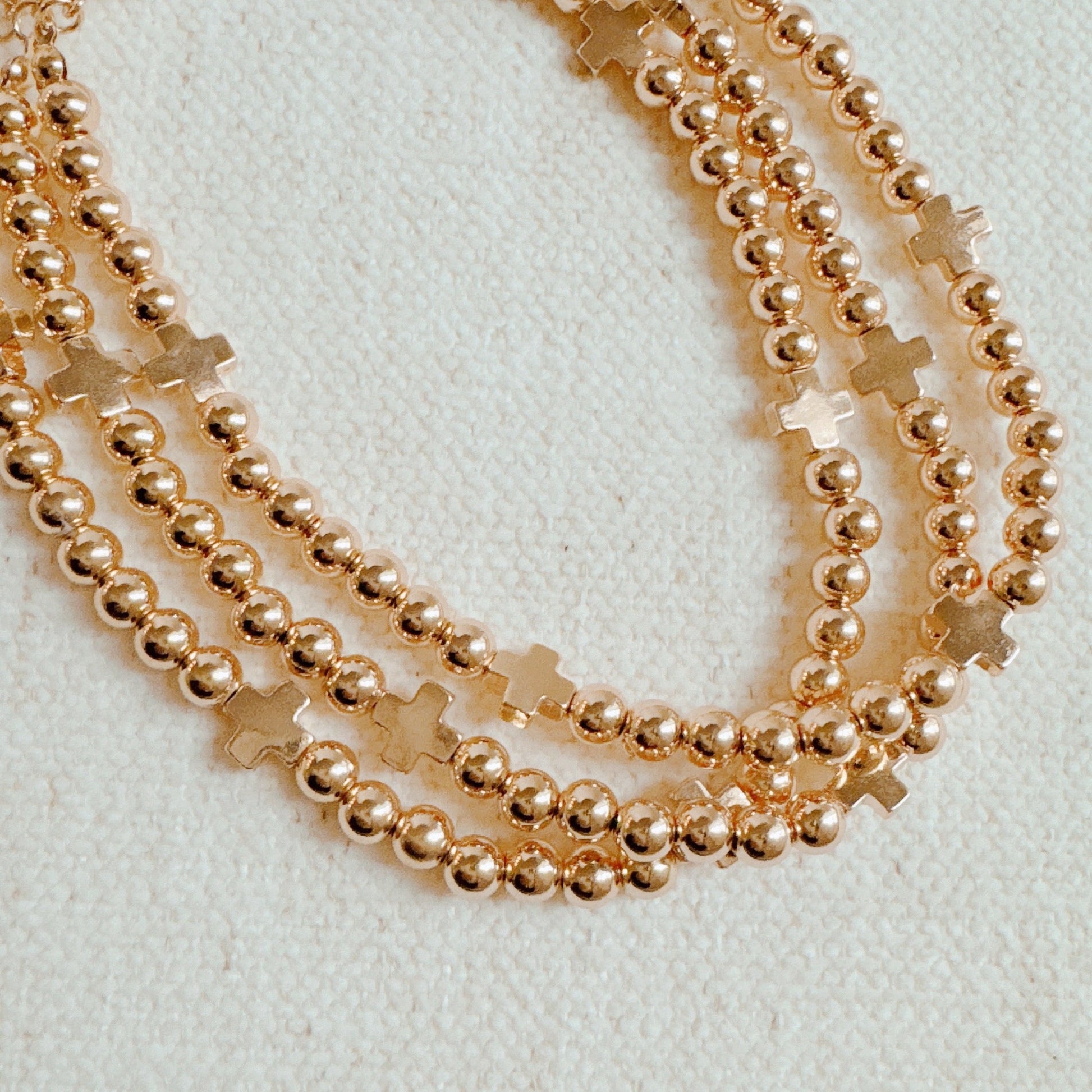 Triple Layers Of Blessings Cross Necklace - RUN THE STREETS COLLABORATIVE