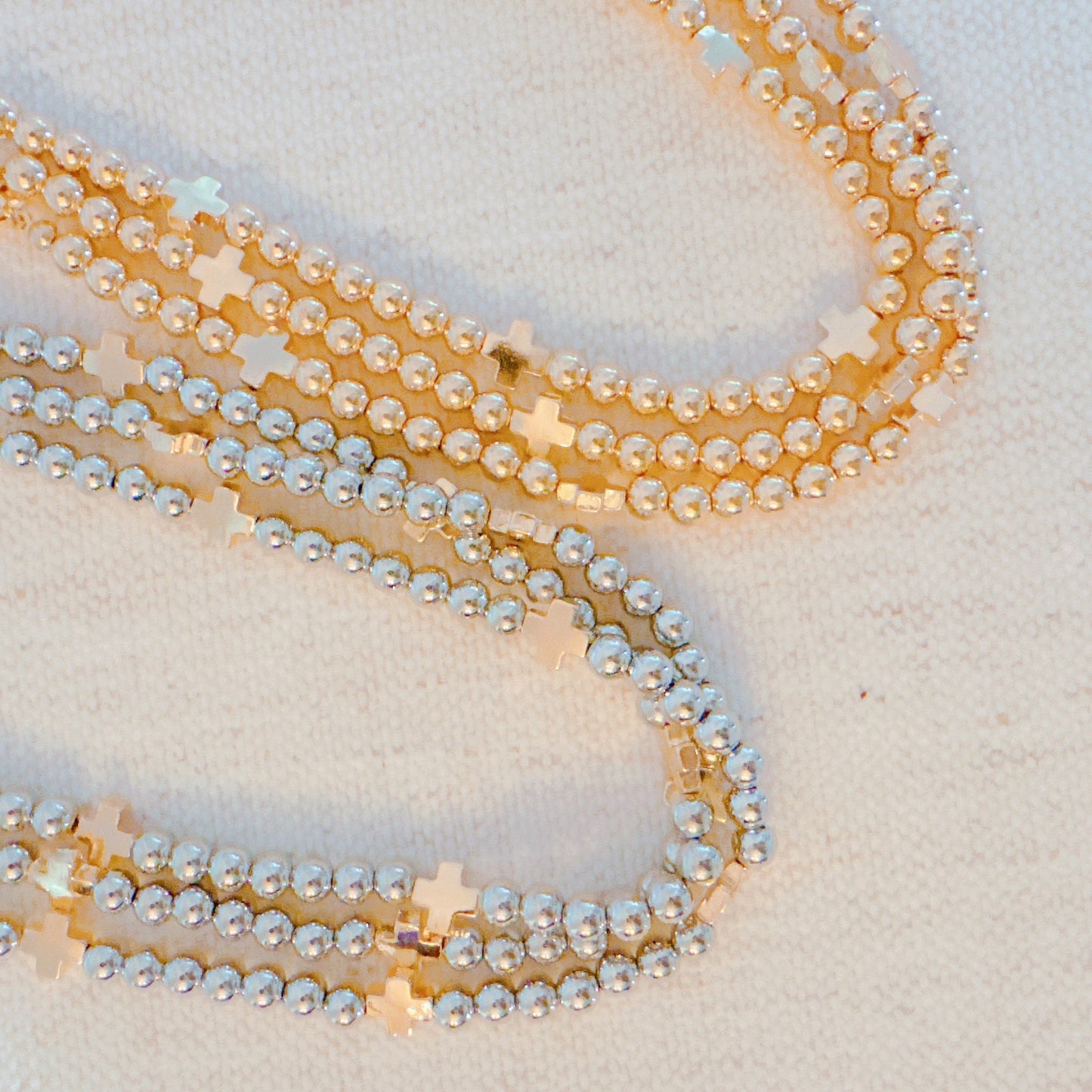 Triple Layers Of Blessings Cross Necklace - RUN THE STREETS COLLABORATIVE