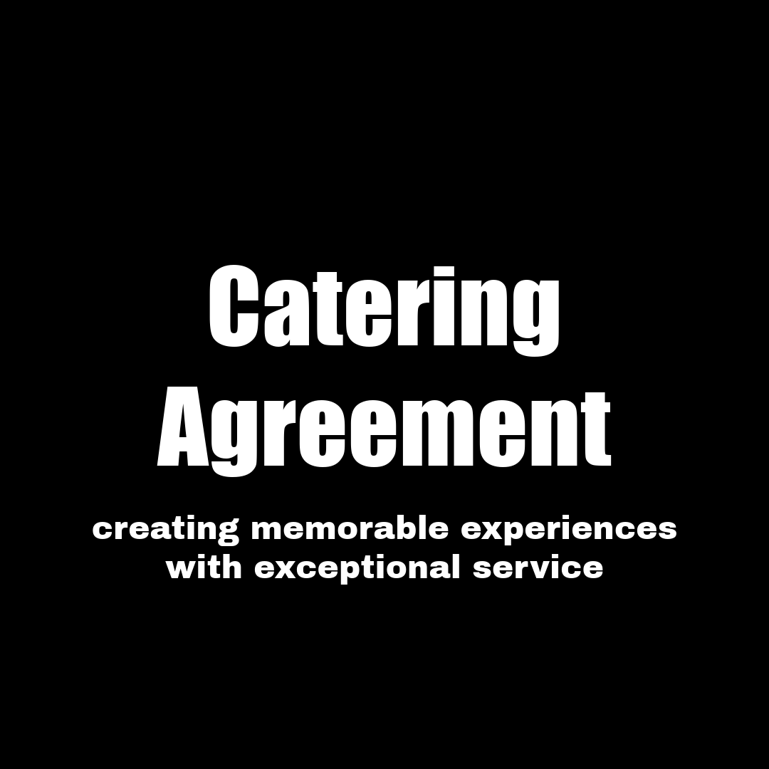 Catering Agreement - RUN THE STREETS COLLABORATIVE