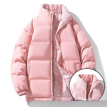 Double-Sided Bandana Puffer Jacket - RUN THE STREETS COLLABORATIVE