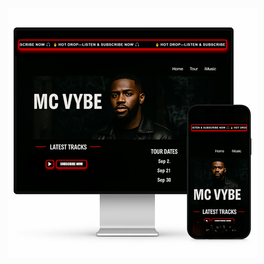 Neon Red Outline Glowing Effect Text Bar - RUN THE STREETS COLLABORATIVE