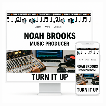 Beat Drop Emoji Promo Scrolling Text Bar - RUN THE STREETS COLLABORATIVE