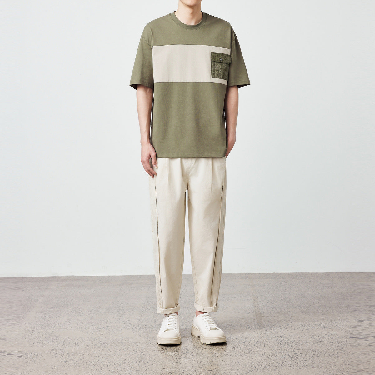 Colorblock Utility Pocket Tee