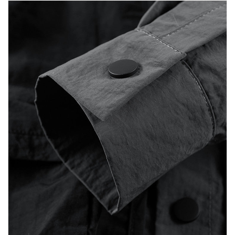 Multi-pocket Utility Vest Cargo Over Long Sleeve Shirt - RUN THE STREETS COLLABORATIVE