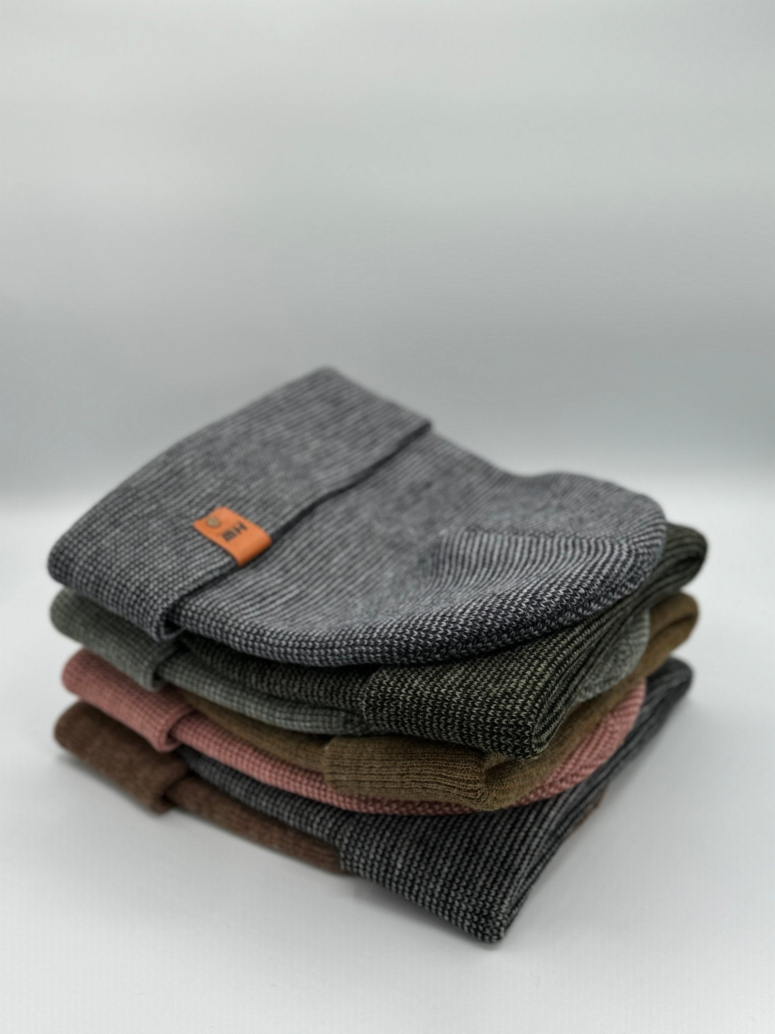 HAAKWEAR Classic Fusion Cuffed Beanie - Gray / Denim, Made in USA - RUN THE STREETS COLLABORATIVE