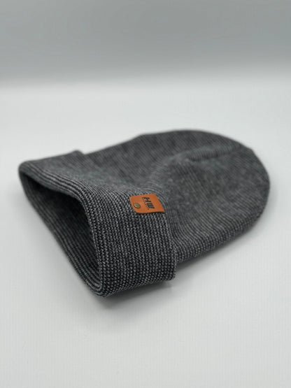 HAAKWEAR Classic Fusion Cuffed Beanie - Gray / Denim, Made in USA - RUN THE STREETS COLLABORATIVE