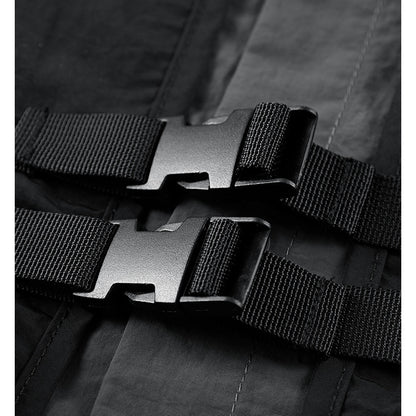 Multi-pocket Utility Vest Cargo Over Long Sleeve Shirt - RUN THE STREETS COLLABORATIVE