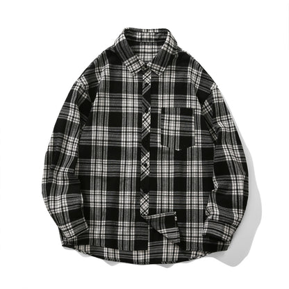 Brushed Plaid Flannel Overshirt