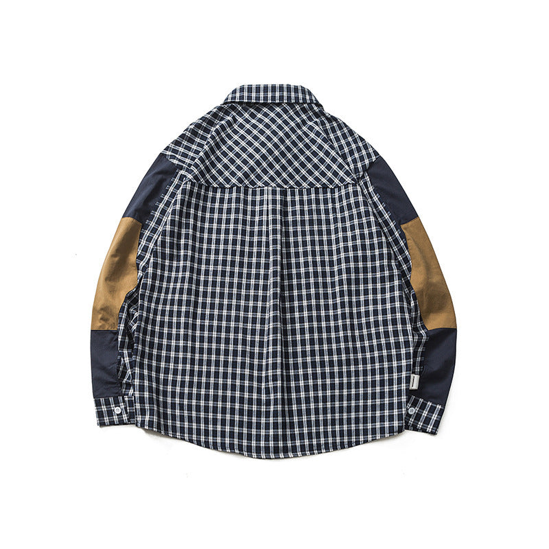 Patchwork Plaid Utility Shirt