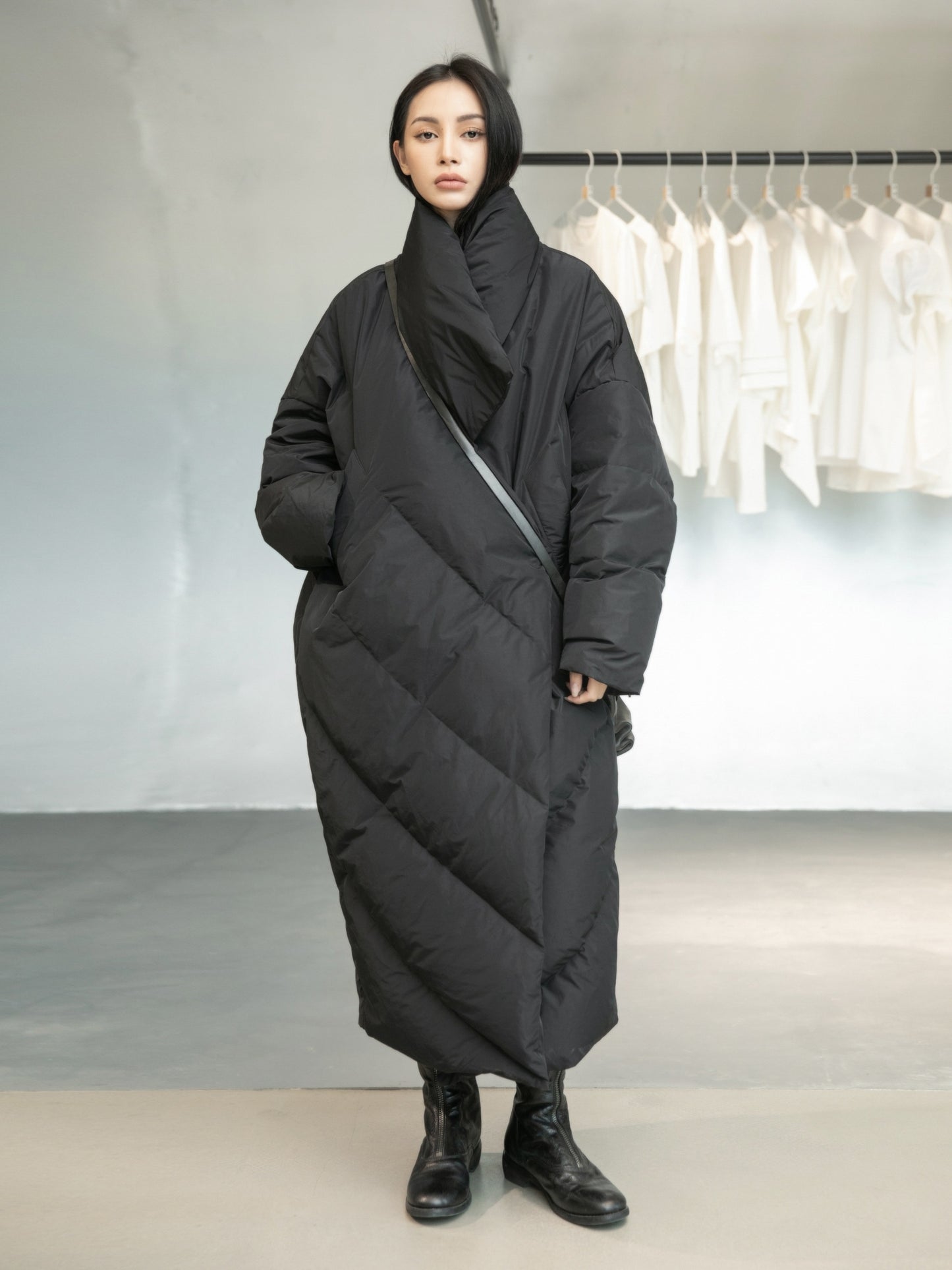 Urban Shield Oversized Quilted Down Coat - RUN THE STREETS COLLABORATIVE