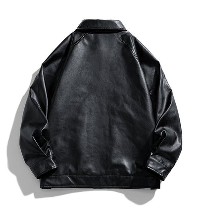 Green Signal Faux Leather Utility Jacket - RUN THE STREETS COLLABORATIVE