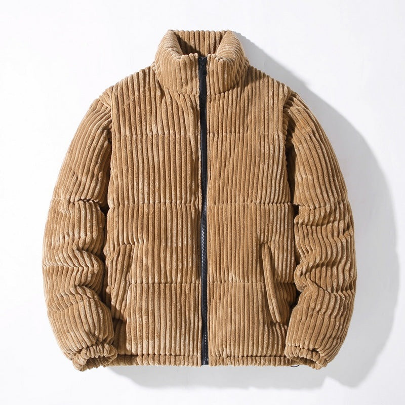 Corduroy Quilted Puffer Jacket
