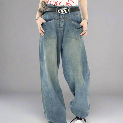 Distressed Retro Jeans - RUN THE STREETS COLLABORATIVE