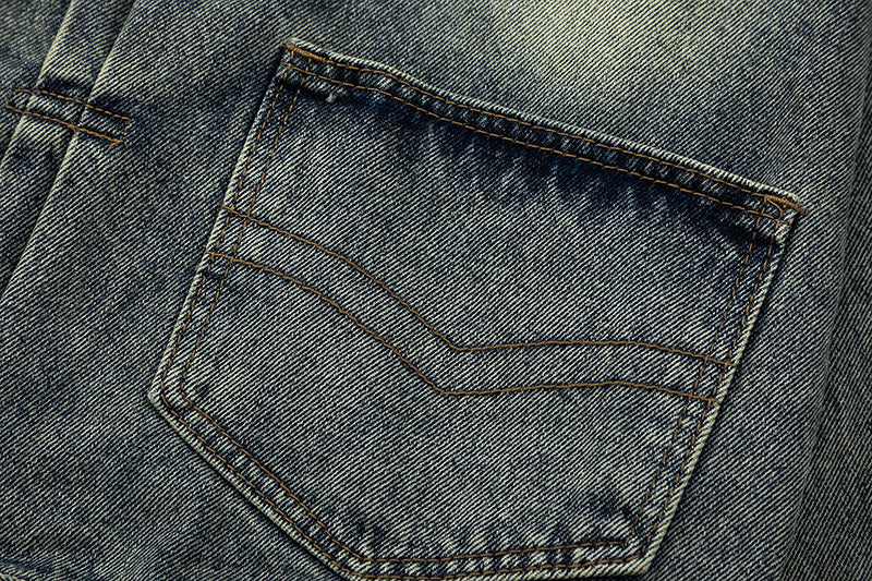 Distressed Denim Trucker Jacket