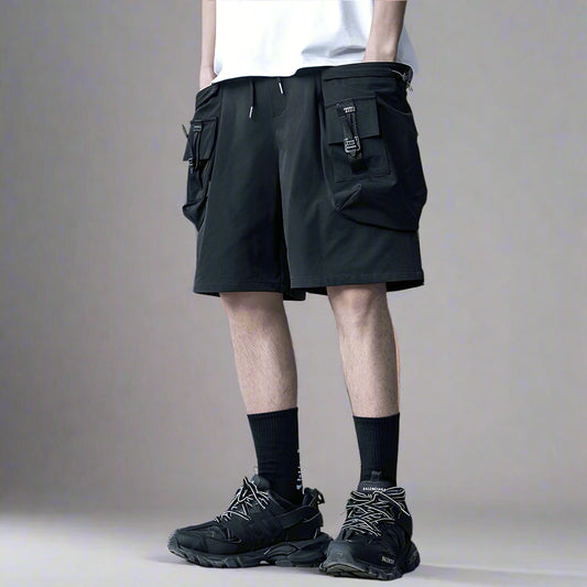 Black Cargo Shorts - RUN THE STREETS COLLABORATIVE