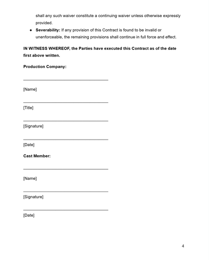 Film Cast Contract - RUN THE STREETS COLLABORATIVE