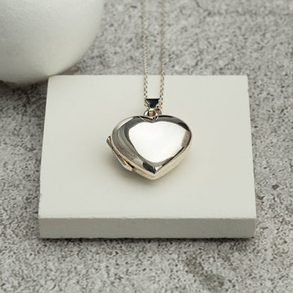 Silver Locket Heart Necklace - RUN THE STREETS COLLABORATIVE