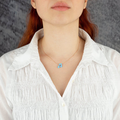 Music Note Necklace - RUN THE STREETS COLLABORATIVE