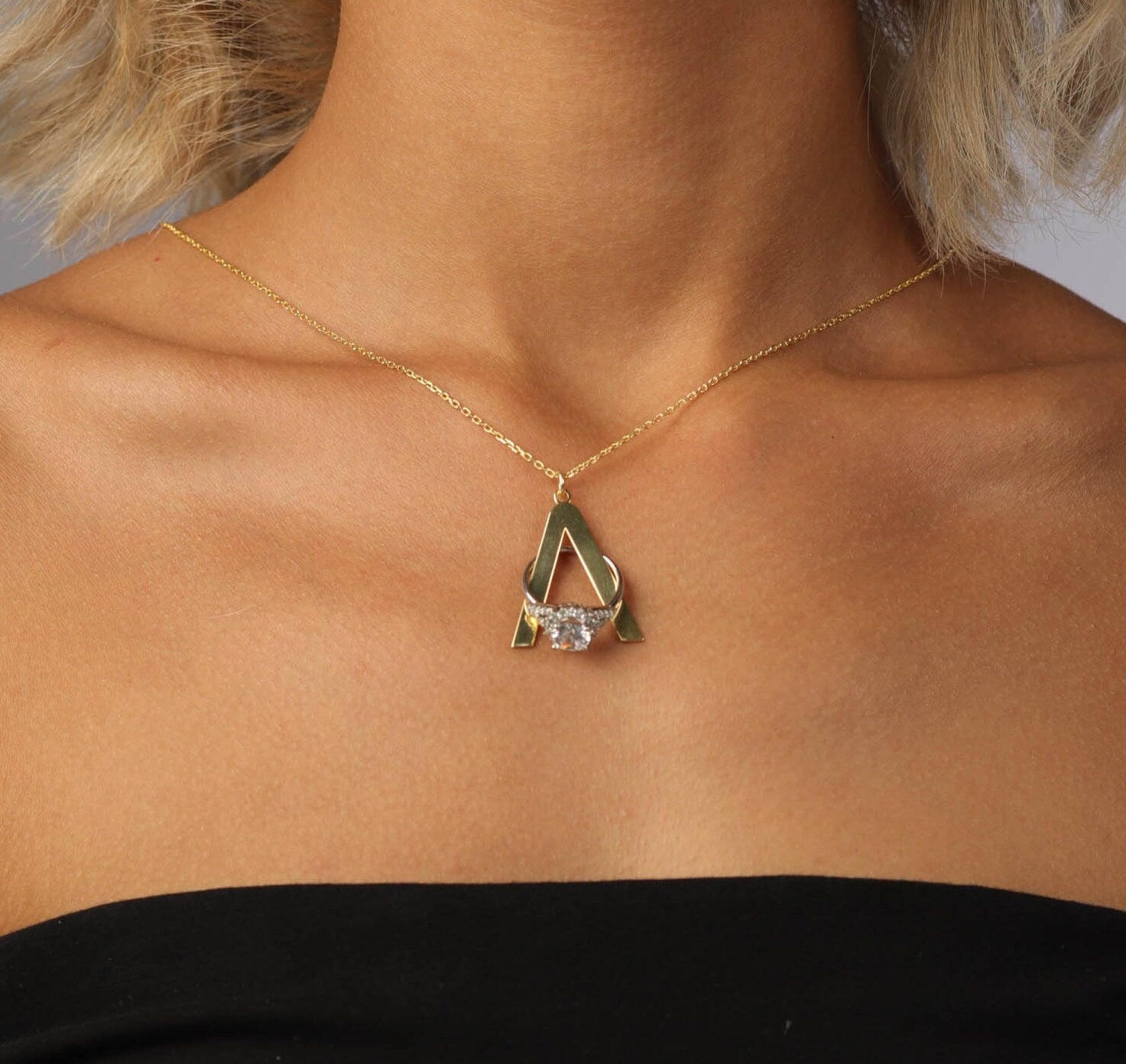 Ring Holder Necklace Personalized - RUN THE STREETS COLLABORATIVE