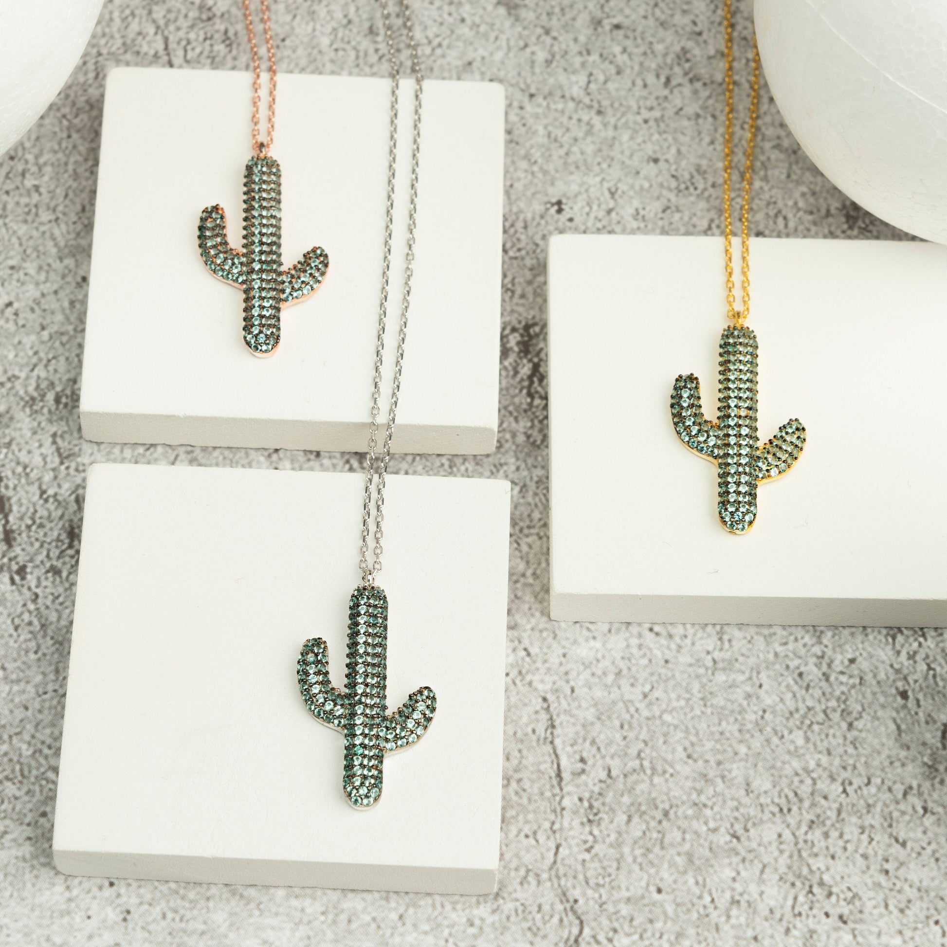 Cactus Necklace For Women Sterling Silver - RUN THE STREETS COLLABORATIVE