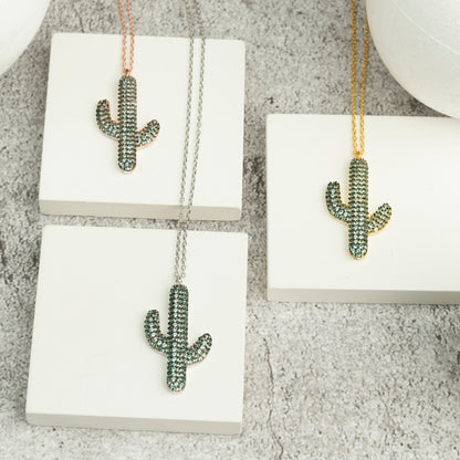 Cactus Necklace For Women Sterling Silver - RUN THE STREETS COLLABORATIVE