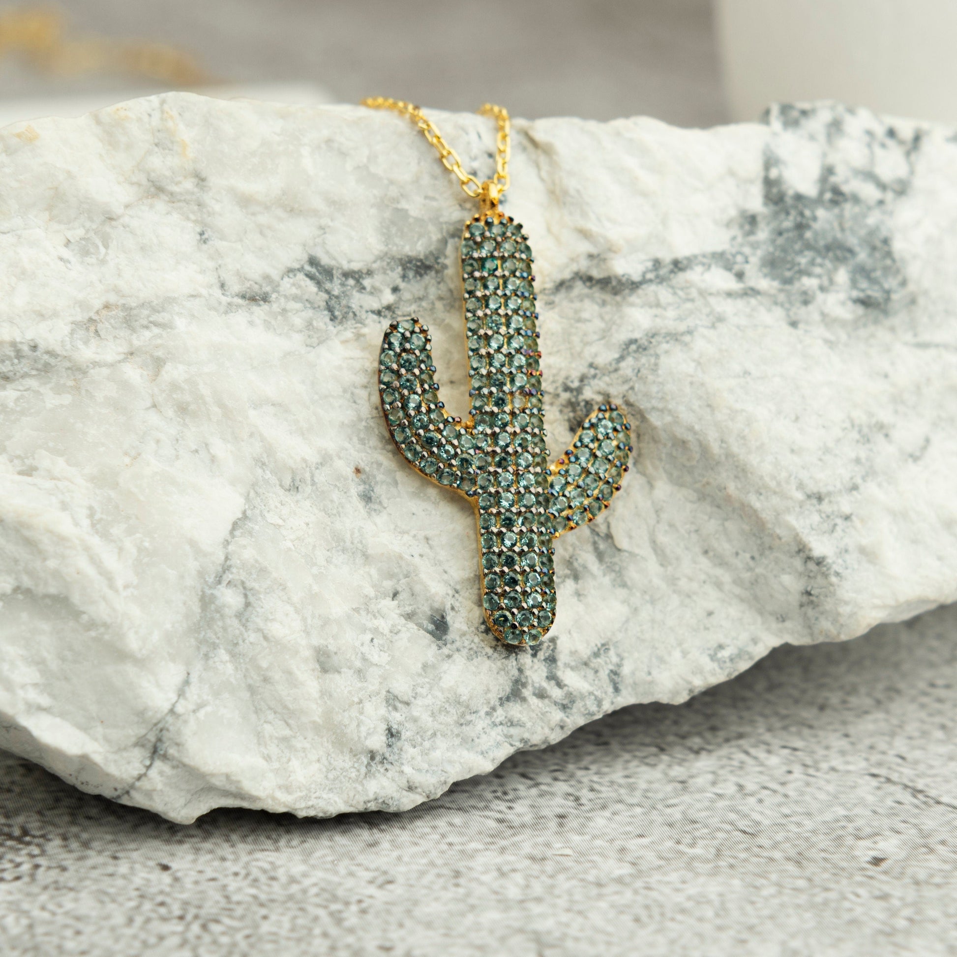 Cactus Necklace For Women Sterling Silver - RUN THE STREETS COLLABORATIVE