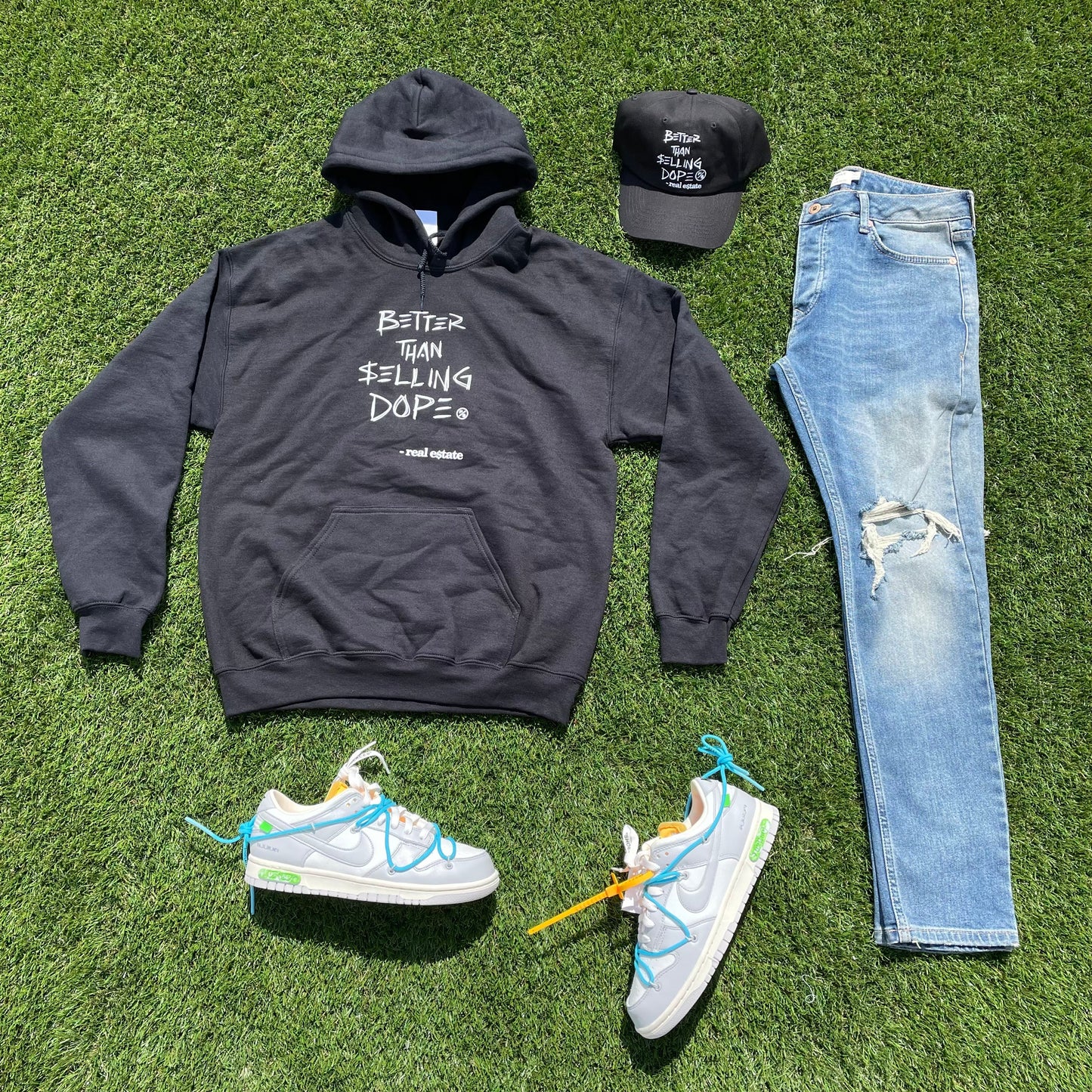 Better Than Selling Dope - Real Estate (Hoodies - BLK) - RUN THE STREETS COLLABORATIVE