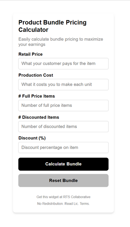 Product Bundle Pricing Calculator Widget Plugin