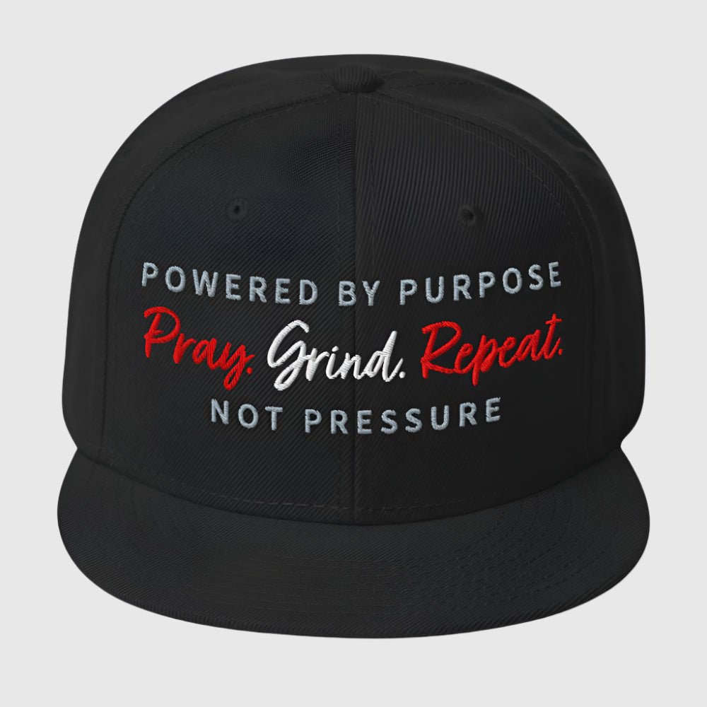 Pray. Grind. Repeat. Snapback Hat Baseball Cap