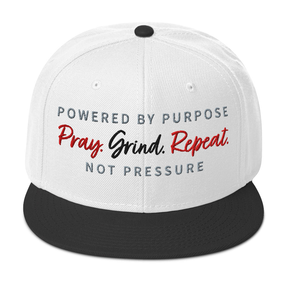 Pray. Grind. Repeat. Snapback Hat Baseball Cap