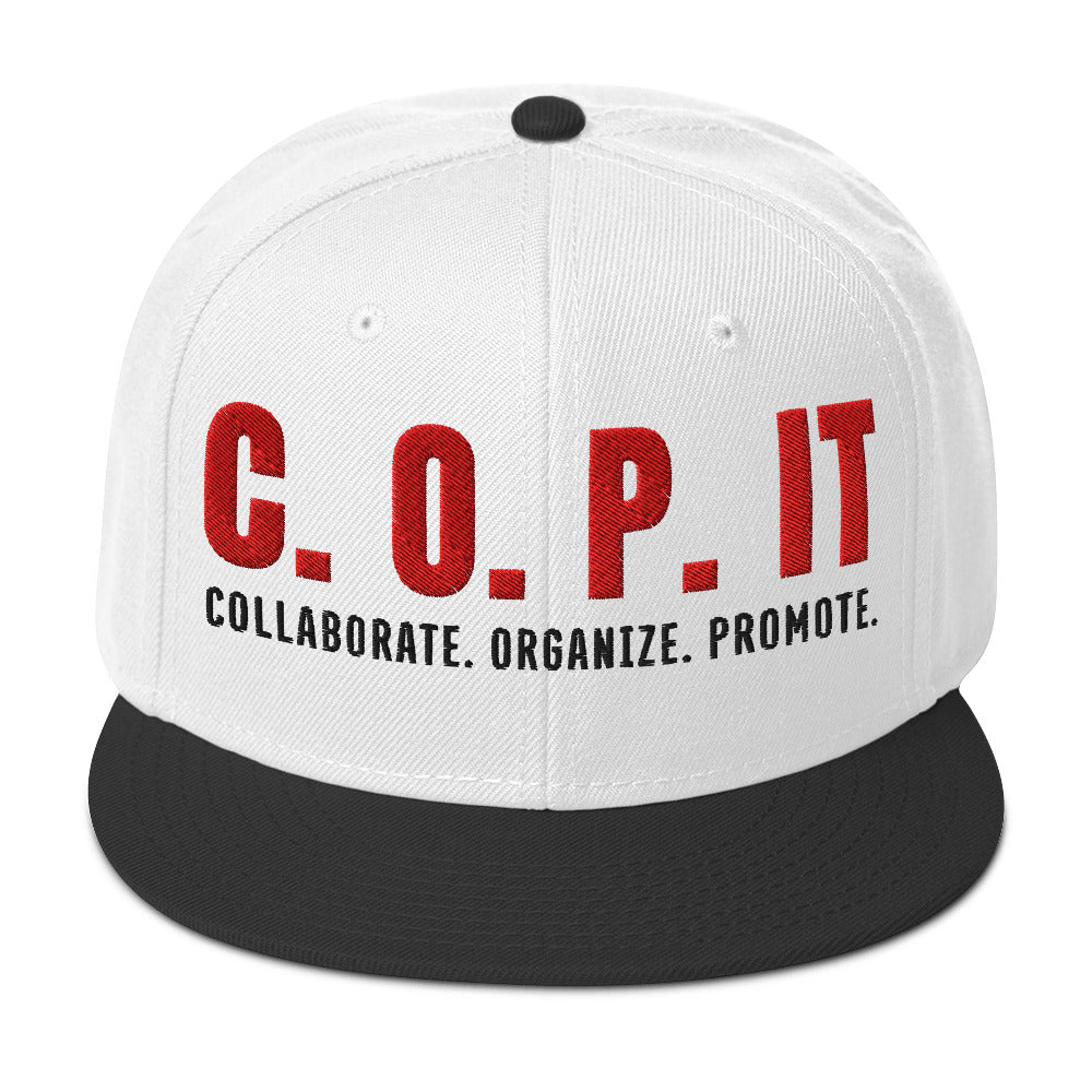 Collaborate. Organize. Promote It (C.O.P. IT) Snapback Hat Baseball Cap