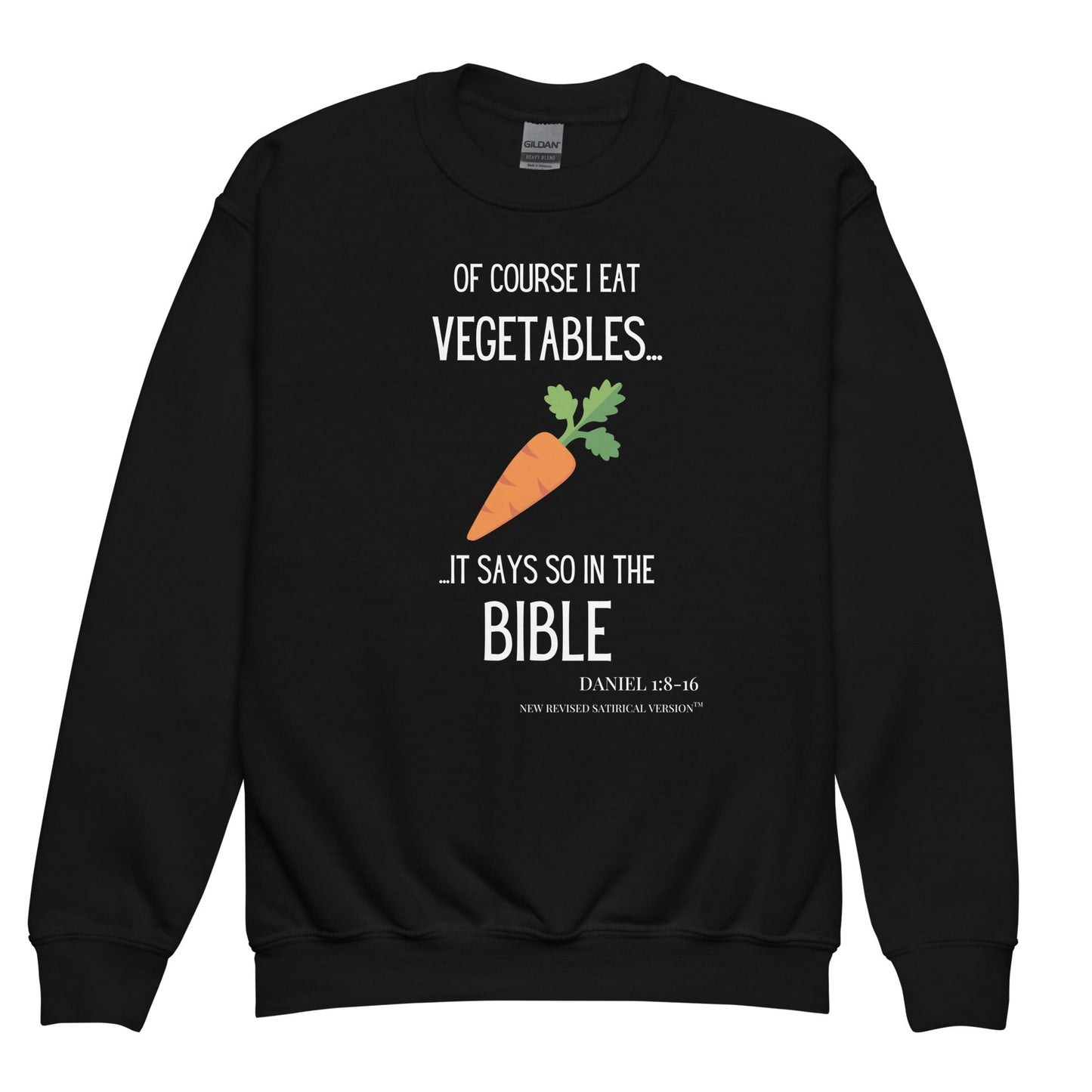 Youth Crewneck Sweatshirt | Biblical Vegetarian - RUN THE STREETS COLLABORATIVE