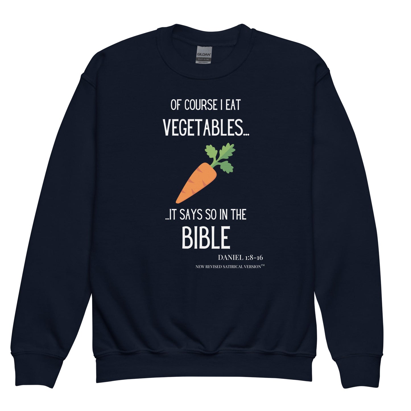 Youth Crewneck Sweatshirt | Biblical Vegetarian - RUN THE STREETS COLLABORATIVE