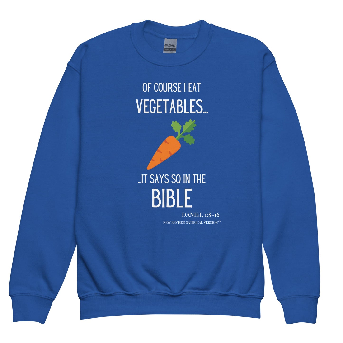 Youth Crewneck Sweatshirt | Biblical Vegetarian - RUN THE STREETS COLLABORATIVE