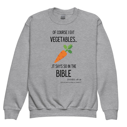 Youth Crewneck Sweatshirt | Biblical Vegetarian - RUN THE STREETS COLLABORATIVE