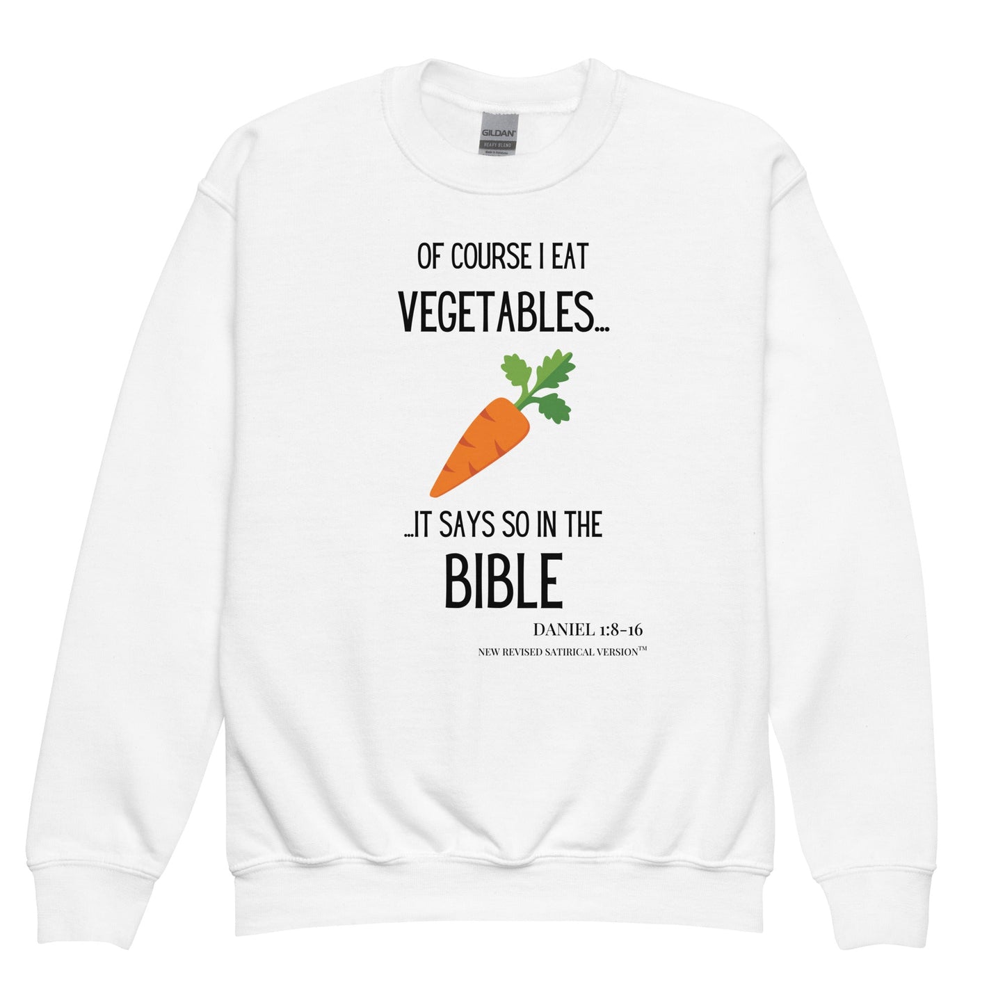 Youth Crewneck Sweatshirt | Biblical Vegetarian - RUN THE STREETS COLLABORATIVE