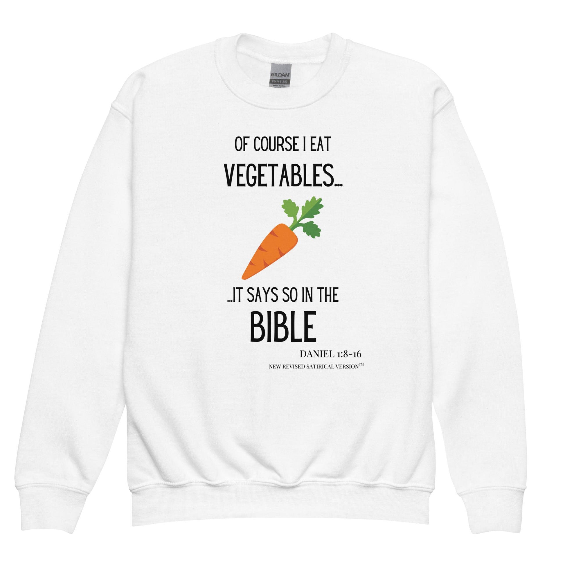 Youth Crewneck Sweatshirt | Biblical Vegetarian - RUN THE STREETS COLLABORATIVE