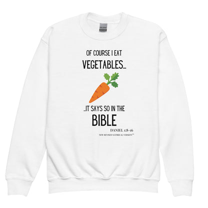 Youth Crewneck Sweatshirt | Biblical Vegetarian - RUN THE STREETS COLLABORATIVE